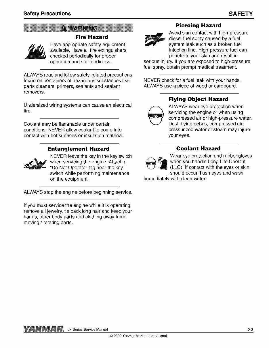 Yanmar Marine Diesel Engine 3JH5E Service Repair Shop Manual preview img 9