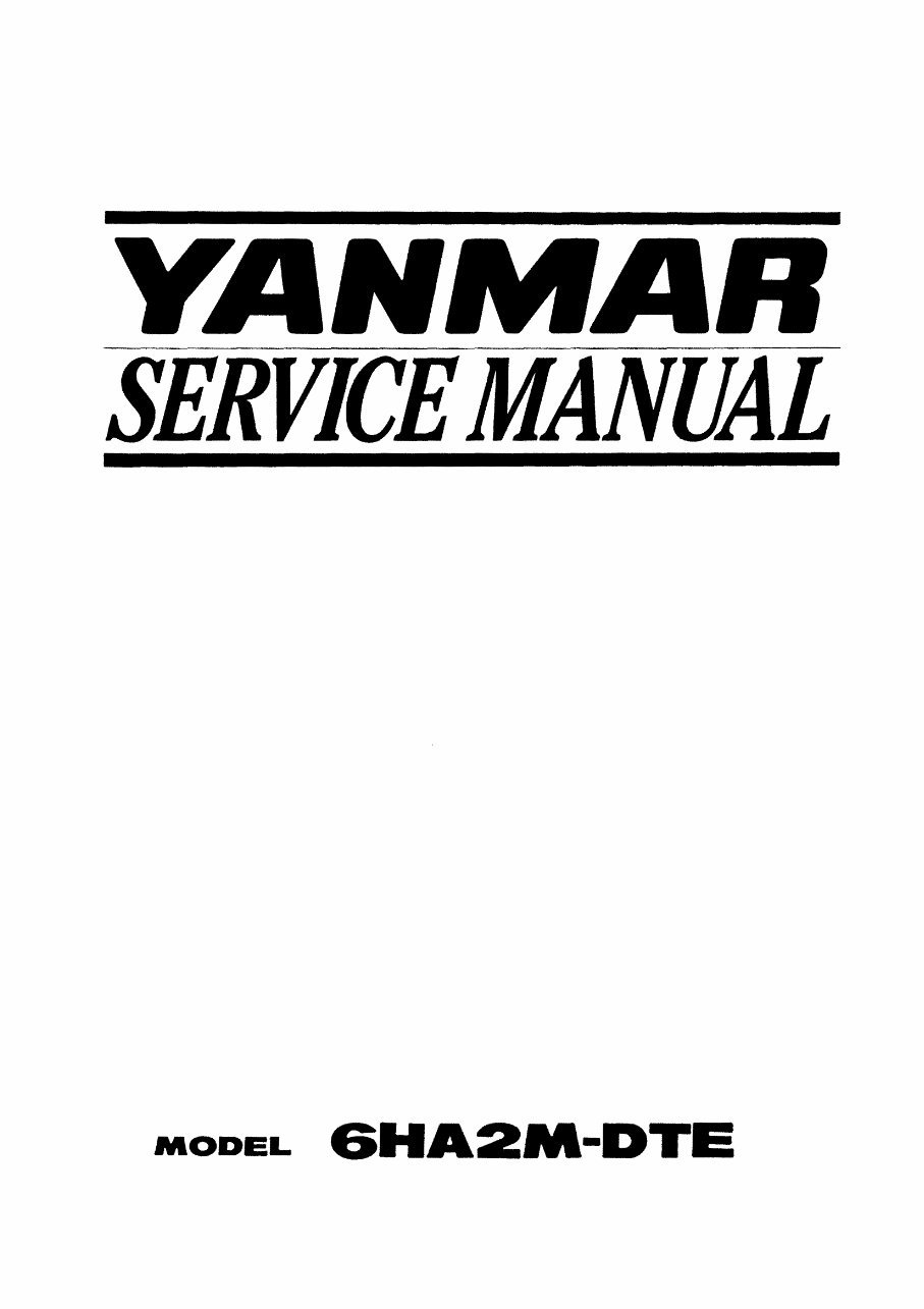 Yanmar Marine Diesel Engine 6HA2M-DTE Service Repair Manual preview img 1