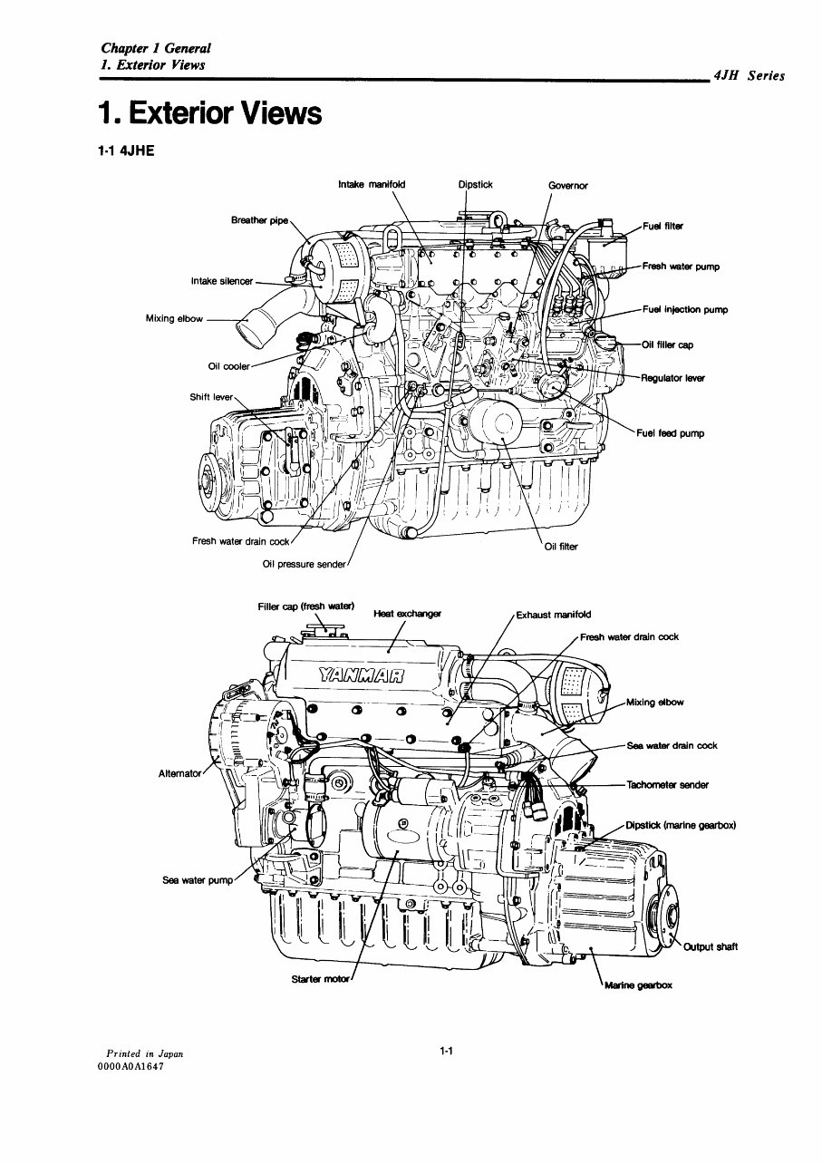 YANMAR 4JH HTE 4JH DTE Marine Diesel Engine COMPLETE Workshop Manual preview img 5