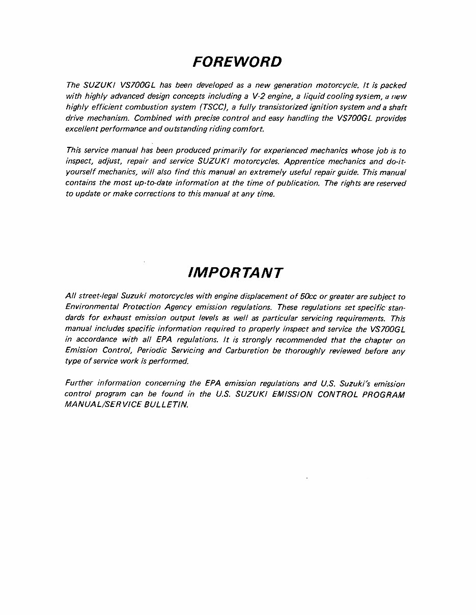 Suzuki Intruder Repair Manual preview img 1