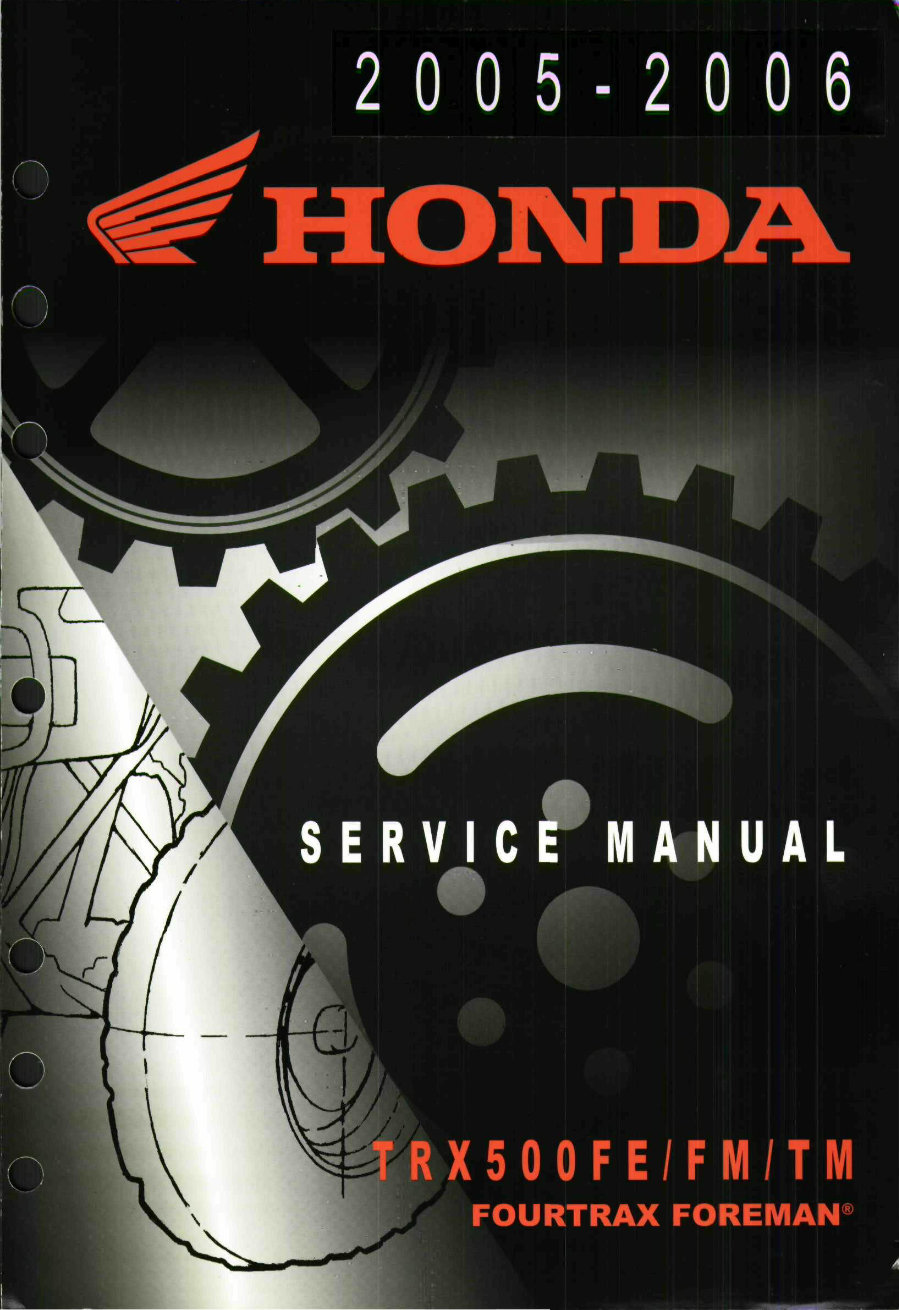 2005 - 2006 Honda Foreman Service Manual preview img 1