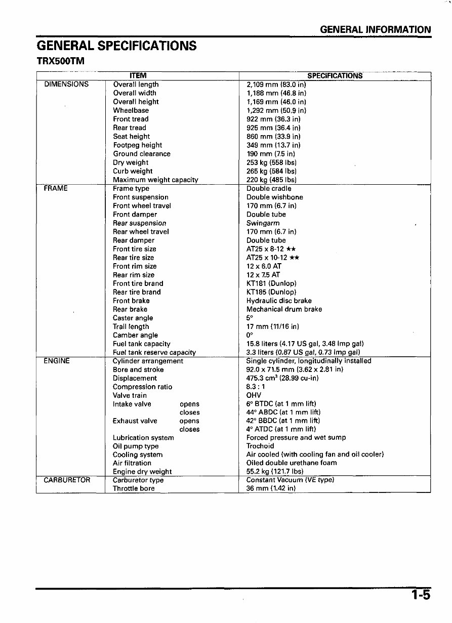 2005 - 2006 Honda Foreman Service Manual preview img 9