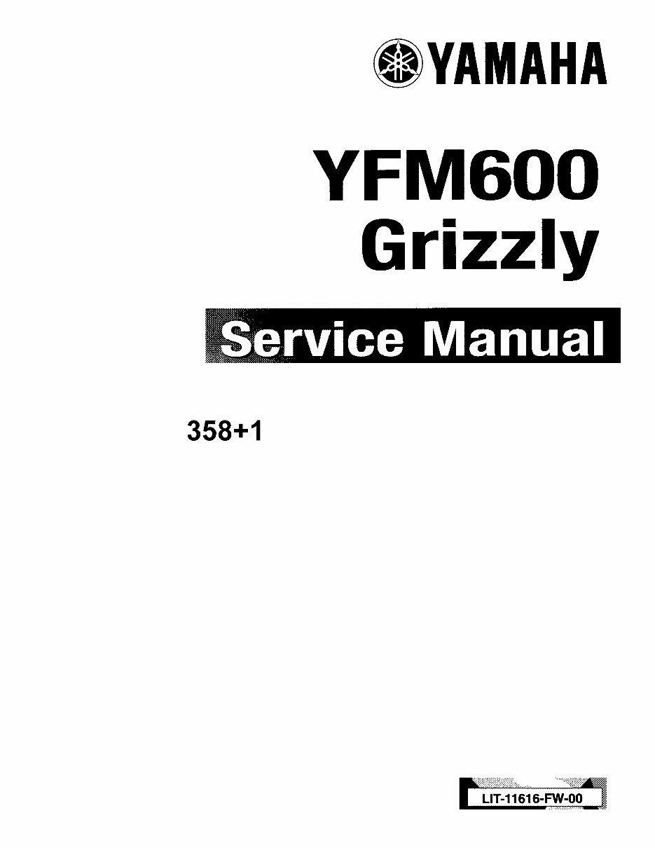  1998-2001 Yamaha Grizzly 600 Repair Manual preview img 1