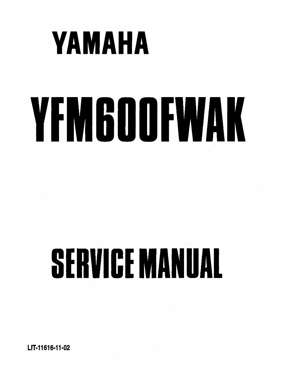  1998-2001 Yamaha Grizzly 600 Repair Manual preview img 2