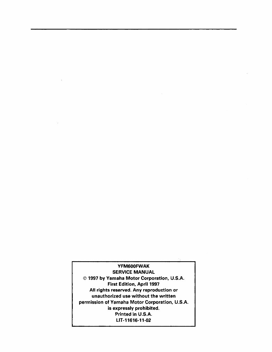 1998-2001 Yamaha Grizzly 600 Repair Manual preview img 3