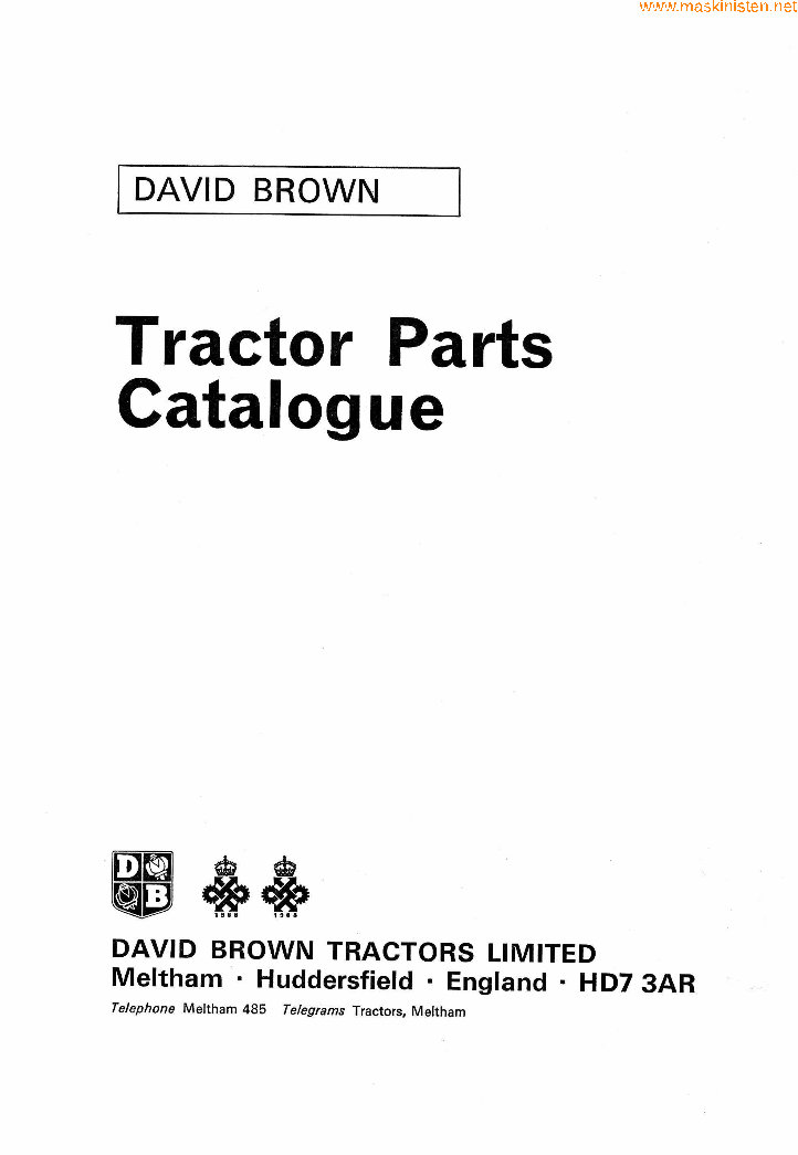 David Brown 880 Selectamatic Tractors Parts Catalog preview img 2