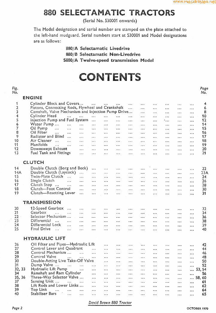 David Brown 880 Selectamatic Tractors Parts Catalog preview img 6