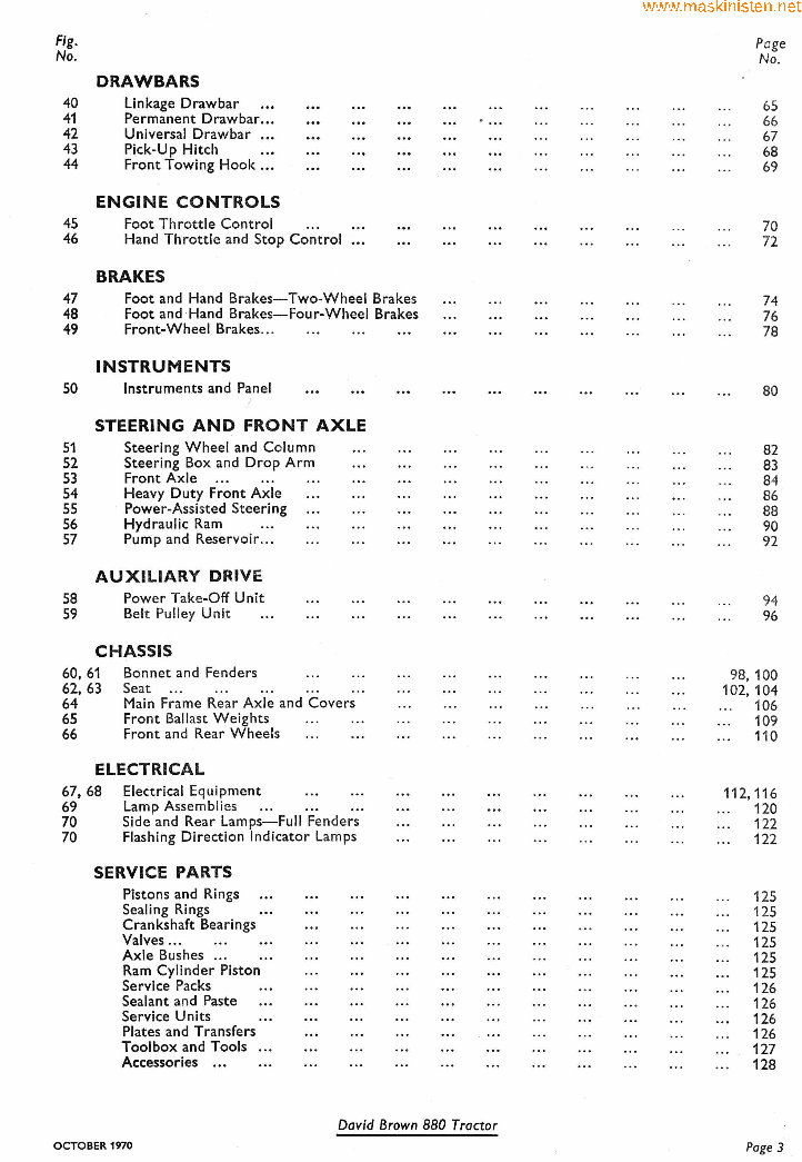 David Brown 880 Selectamatic Tractors Parts Catalog preview img 7