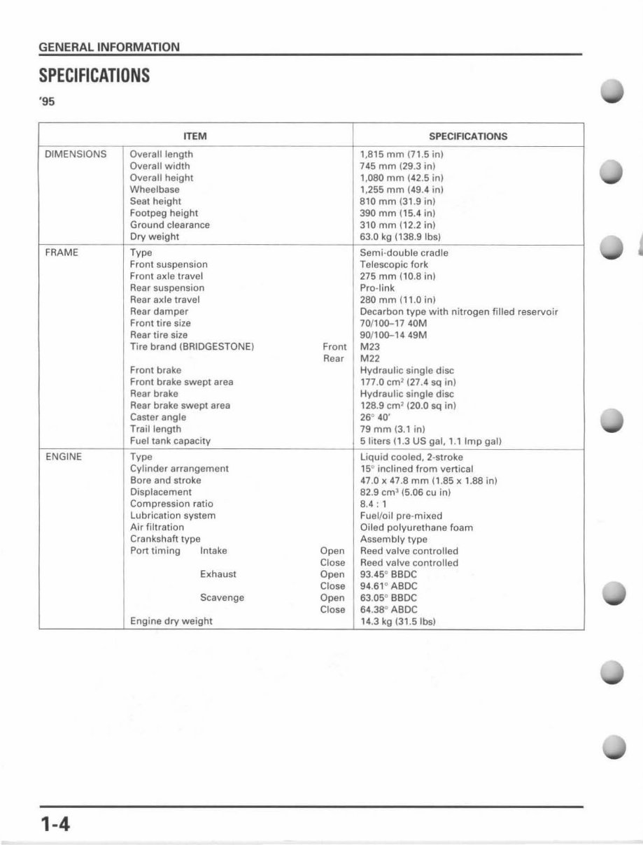 1995-2007 CR80R / CR85R CR80 CR85 Service & Repair Manual preview img 8