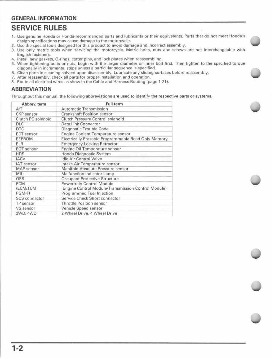 2009-2015 Honda Big Red MUV700 Service & Repair Manual preview img 6