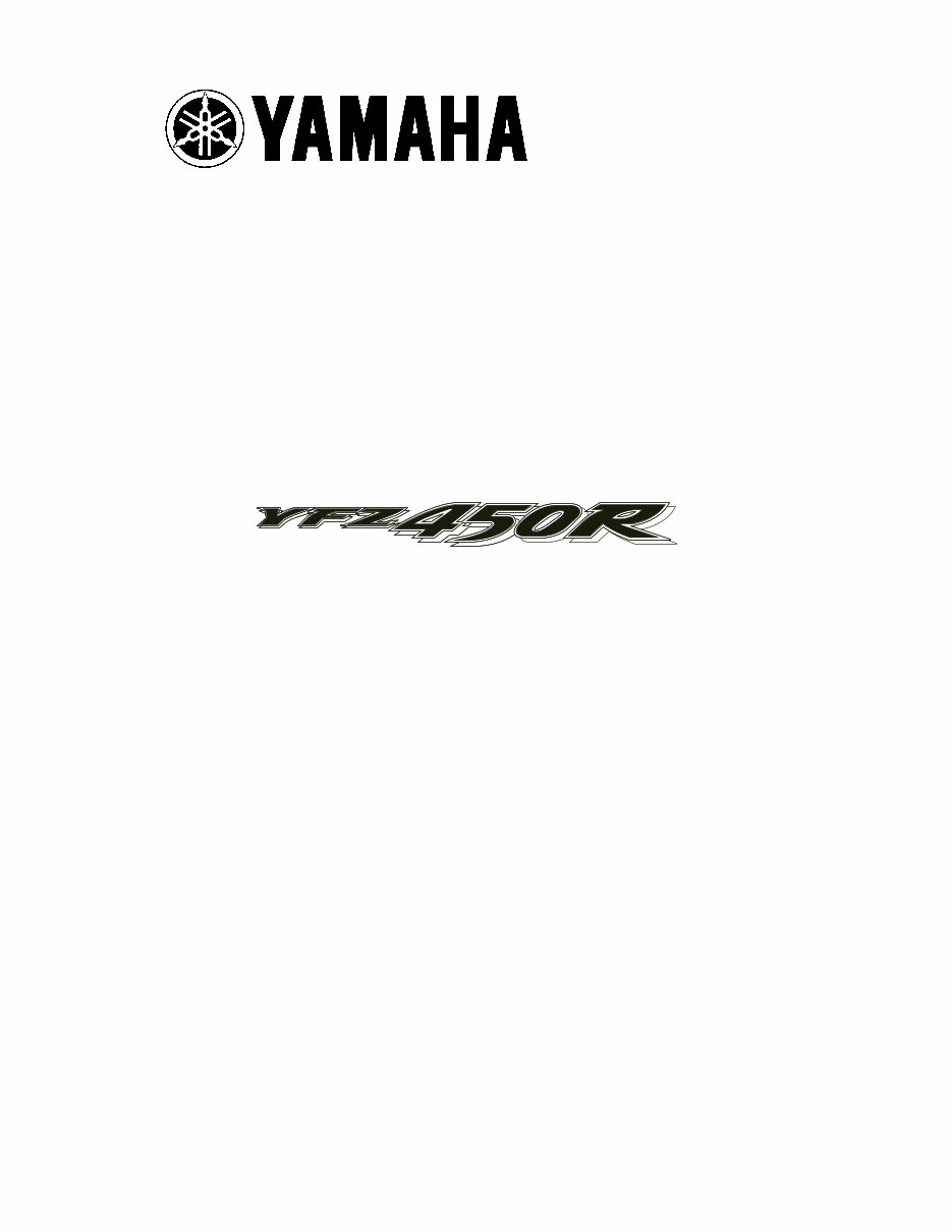 2009-2013 Yamaha YFZ450RY ATV OEM Service & Repair Manual preview img 1