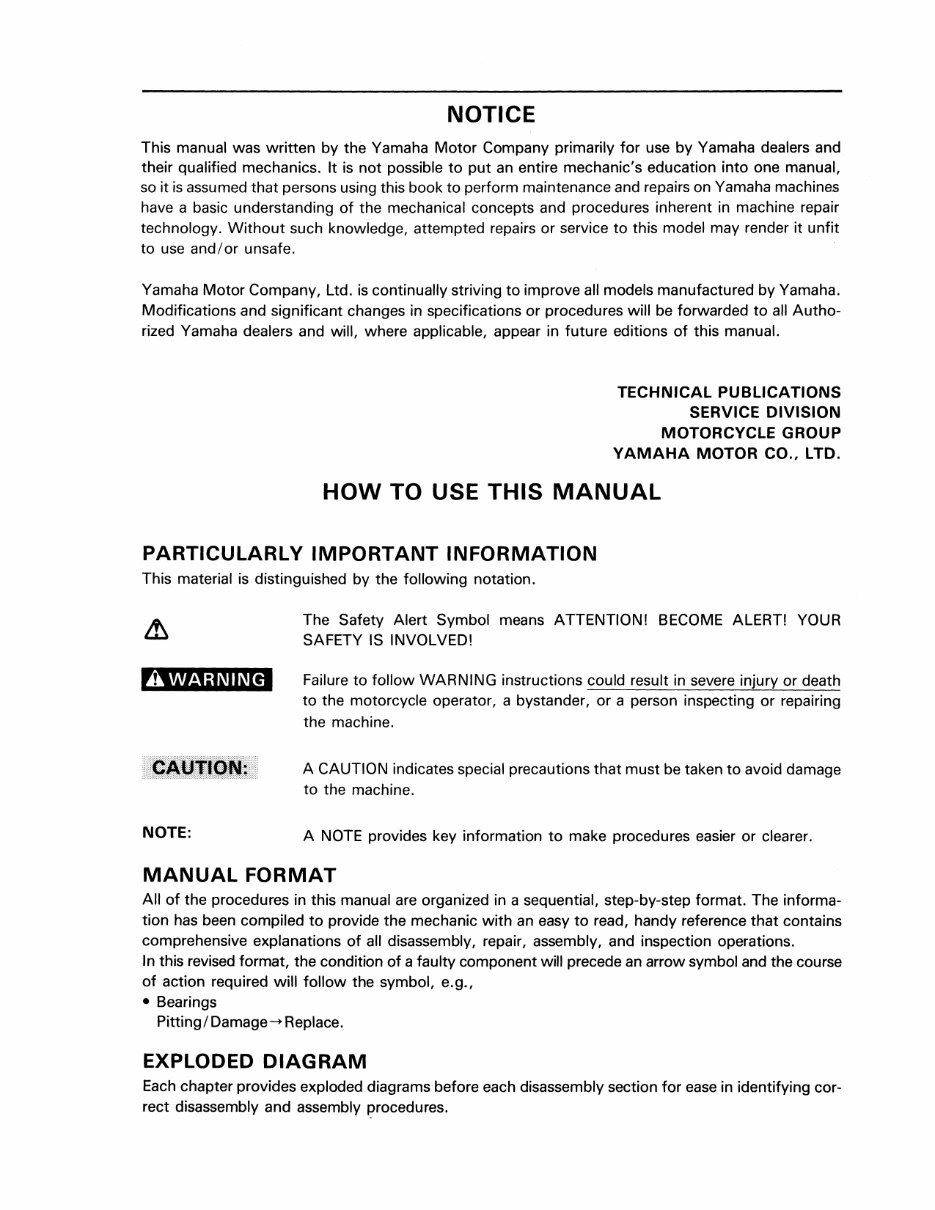 1987-1990 Yamaha WARRIOR 350 Service Manual and ATV Owners Manual - Workshop Repair preview img 5