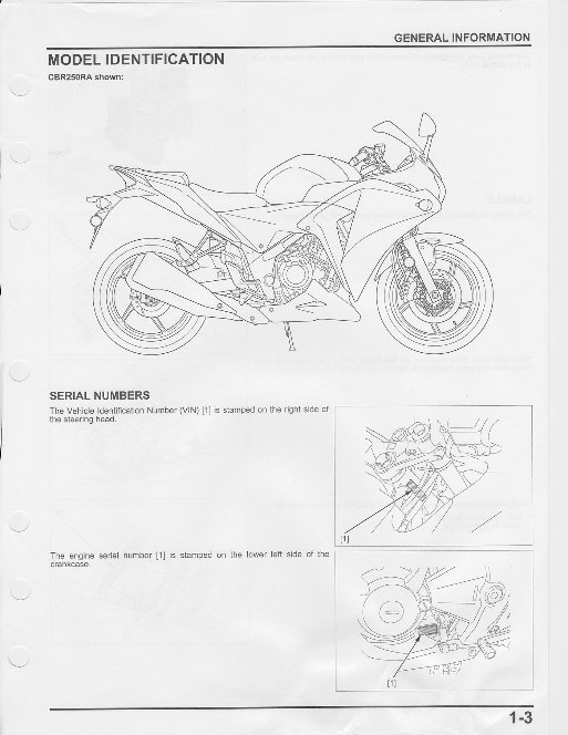 2010-2013 Honda CBR250R/CBR250RA (2011) (aka MC41) Motorcycle