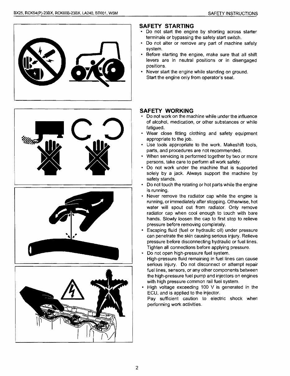 Kubota Bx25 Tractor Workshop Service Manual for Repair preview img 2
