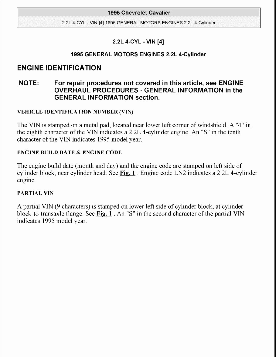 1995-2005 Chevrolet Cavalier Service & Repair Manual preview img 1