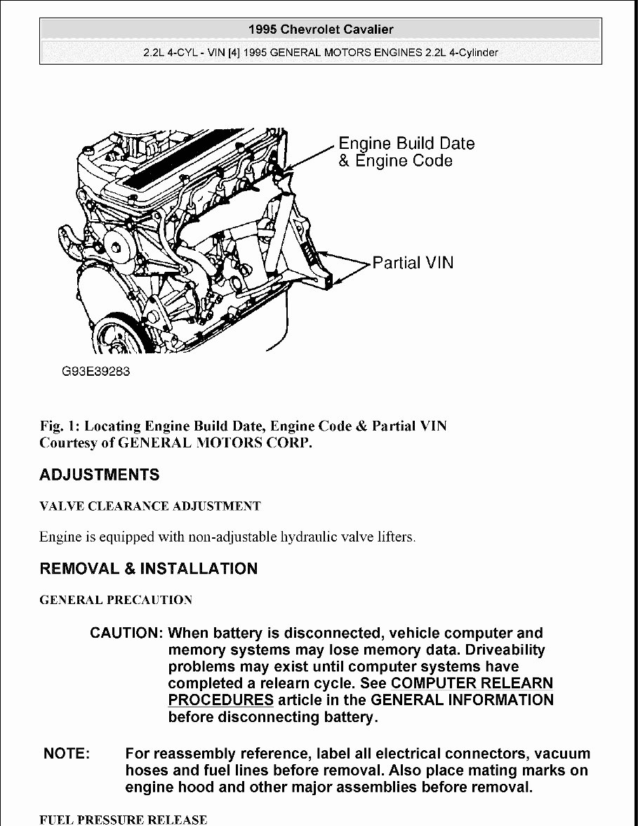 1995-2005 Chevrolet Cavalier Service & Repair Manual preview img 2