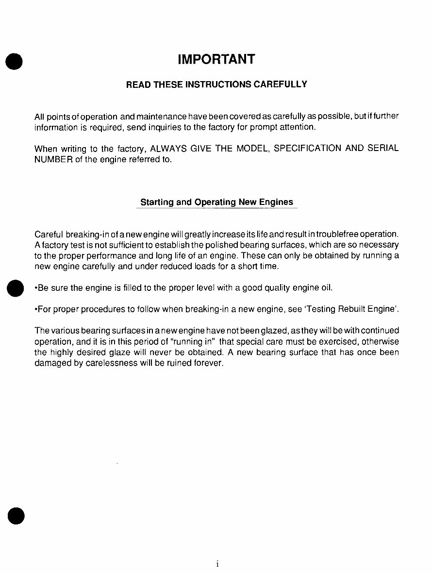 Wisconsin Engine Repair Manual for TJD,THD,TH engines preview img 3