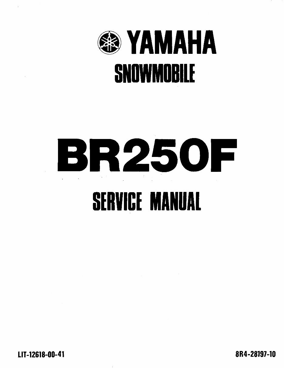 1982-2000 Yamaha BR250F Bravo Snowmobile Service Repair Workshop Manual (1982 1983 1984 1985 1986 1987 1988 1989 1990 1 preview img 1