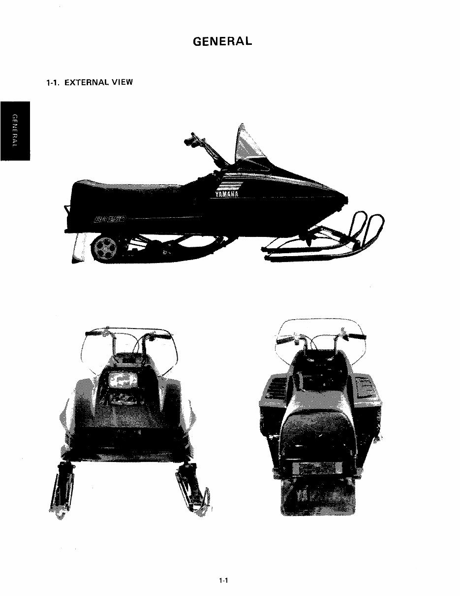 1982-2000 Yamaha BR250F Bravo Snowmobile Service Repair Workshop Manual (1982 1983 1984 1985 1986 1987 1988 1989 1990 1 preview img 5