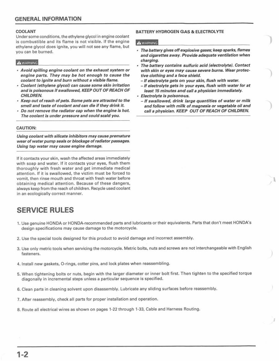 1998-2003 Honda Shadow VT750 ACE Service Manual preview img 4