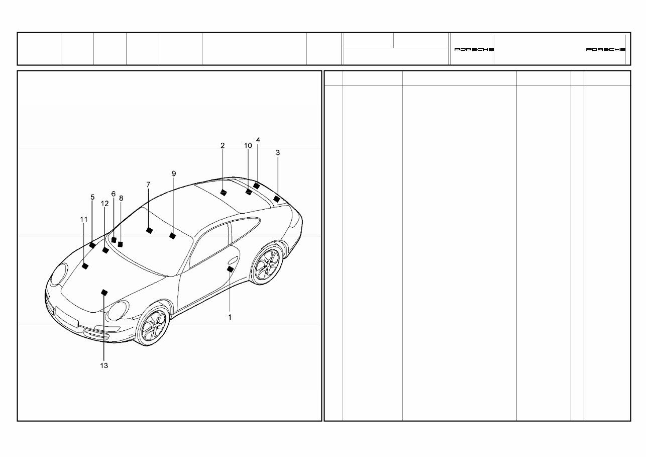 PORSCHE 997 CARRERA Replacement Parts Manual 2009-2012 preview img 2