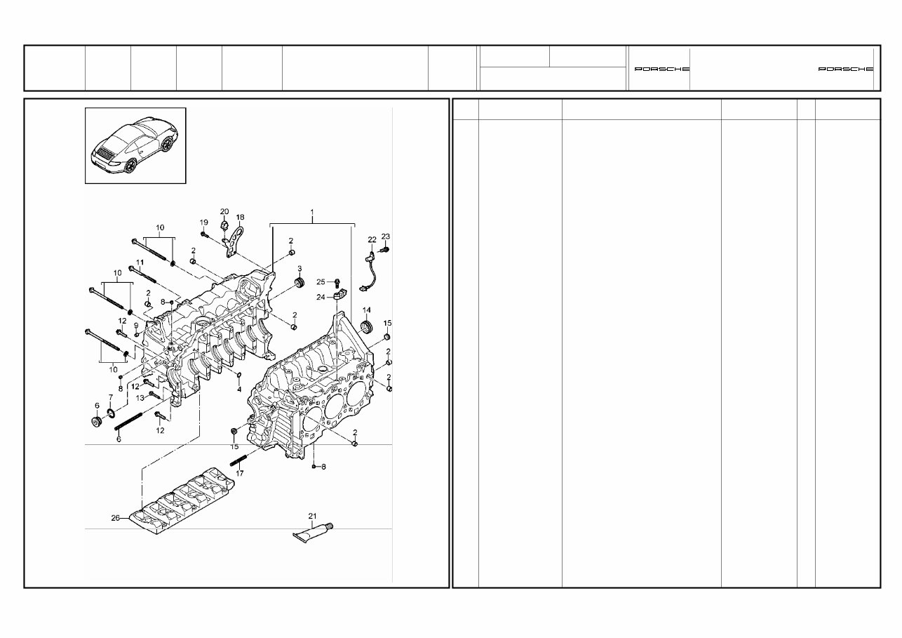 PORSCHE 997 CARRERA Replacement Parts Manual 2009-2012 preview img 7