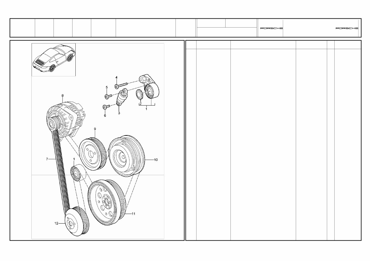PORSCHE 997 CARRERA Replacement Parts Manual 2009-2012 preview img 9