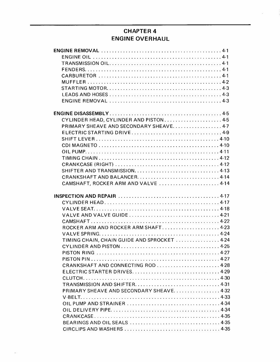 1989 - 2004 YAMAHA BREEZE 125 Service Repair Manual preview img 9