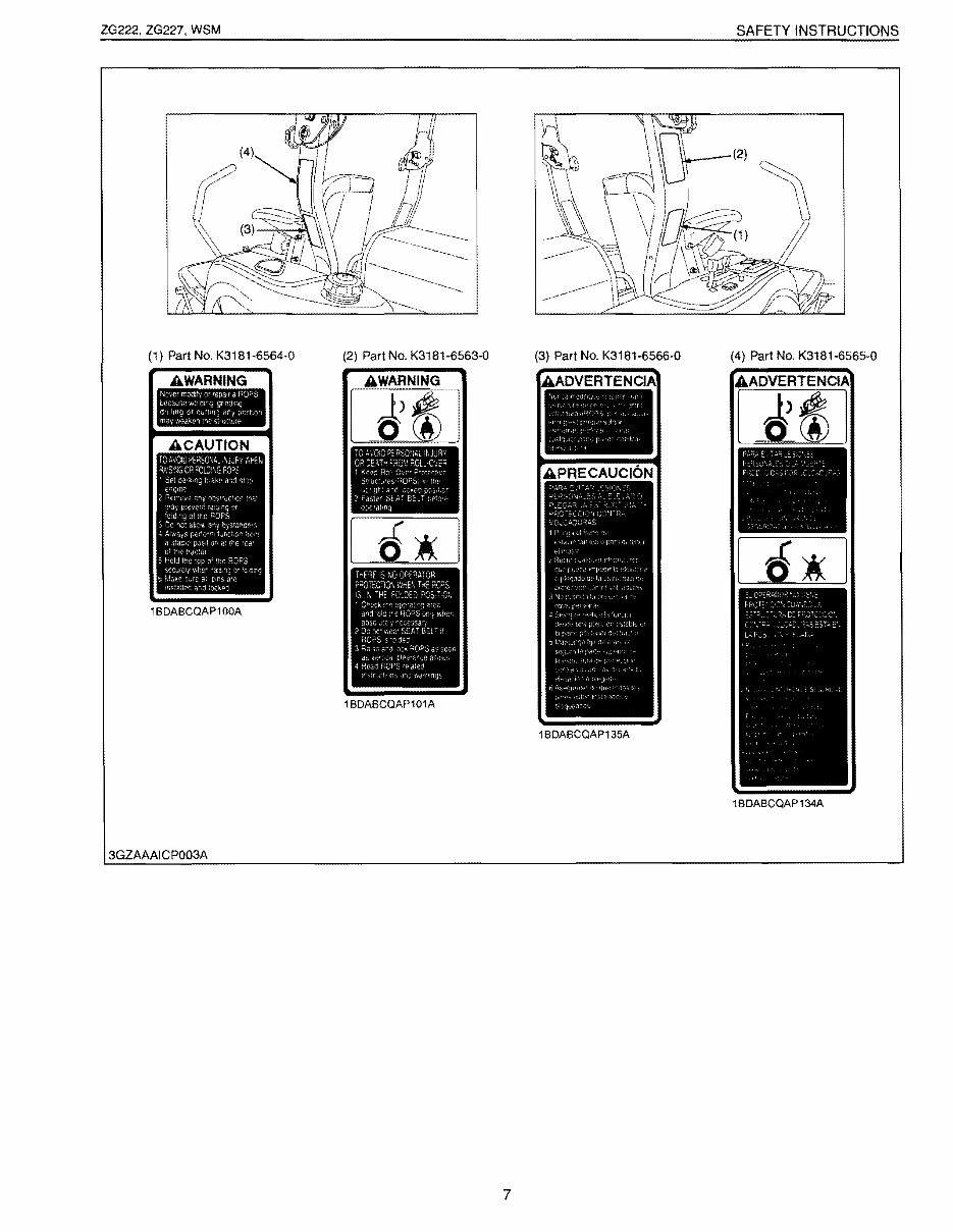 Kubota ZG222/ZG227 Zero Turn Mowers OEM Service & Repair Manual preview img 7