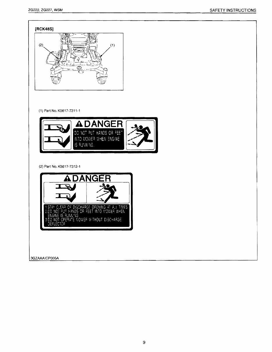 Kubota ZG222/ZG227 Zero Turn Mowers OEM Service & Repair Manual preview img 9