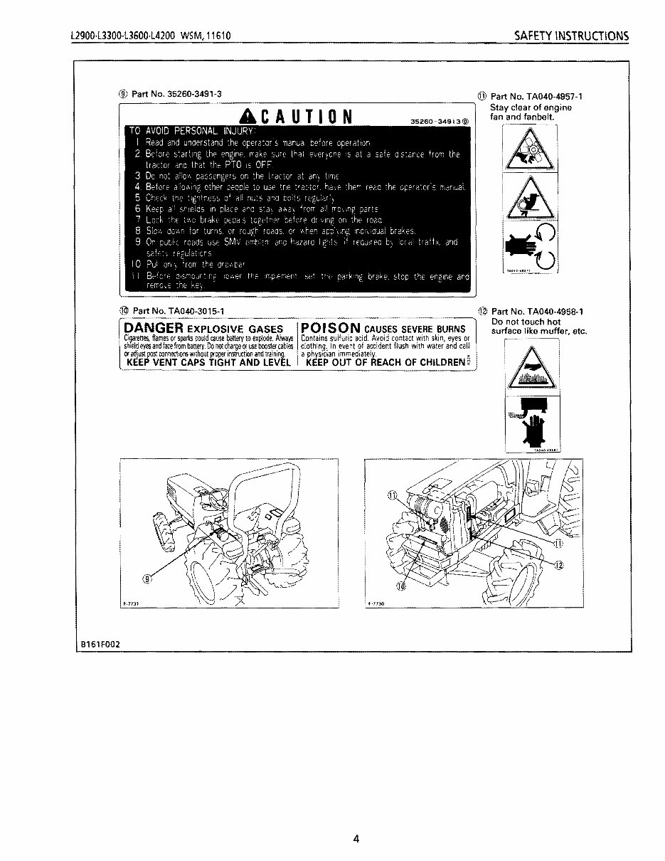 Kubota L3300 Tractors OEM Service & Repair Manual preview img 4