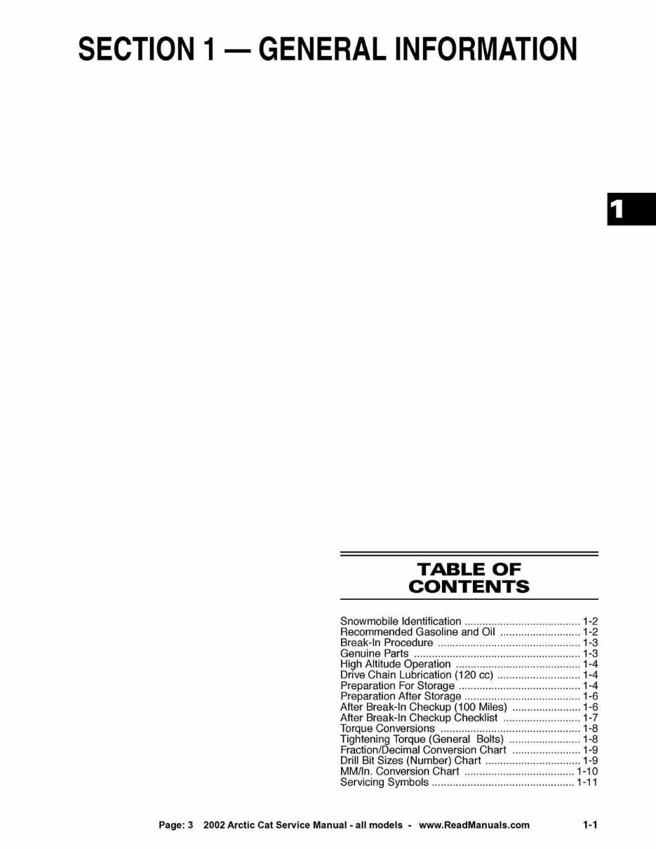 2002 Arctic Cat Snowmobile Service & Repair Manual preview img 3