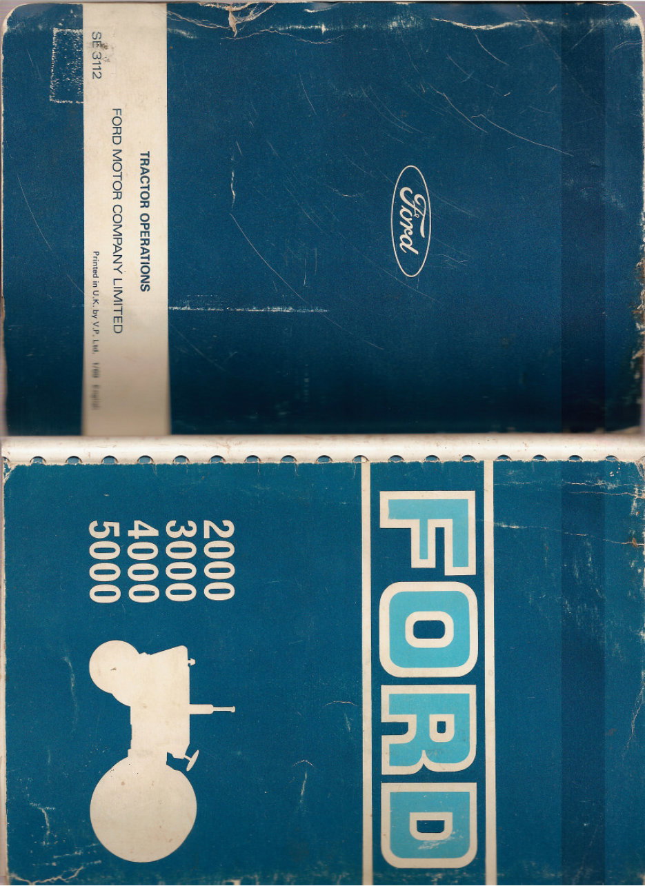 1965-1975 Ford 5000 4 Cylinder Tractor Owners Manual preview img 1