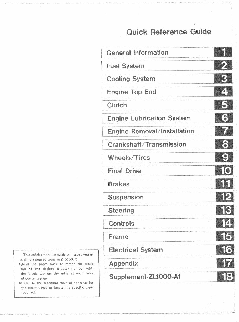 1985-1987 Kawasaki ZL900 ZL1000 Eliminator Service & Repair Manual preview img 5