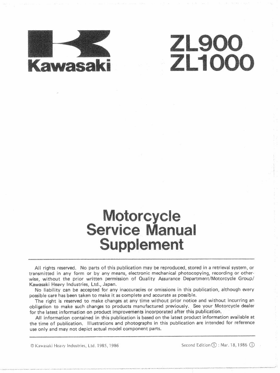 1985-1987 Kawasaki ZL900 ZL1000 Eliminator Service & Repair Manual preview img 9