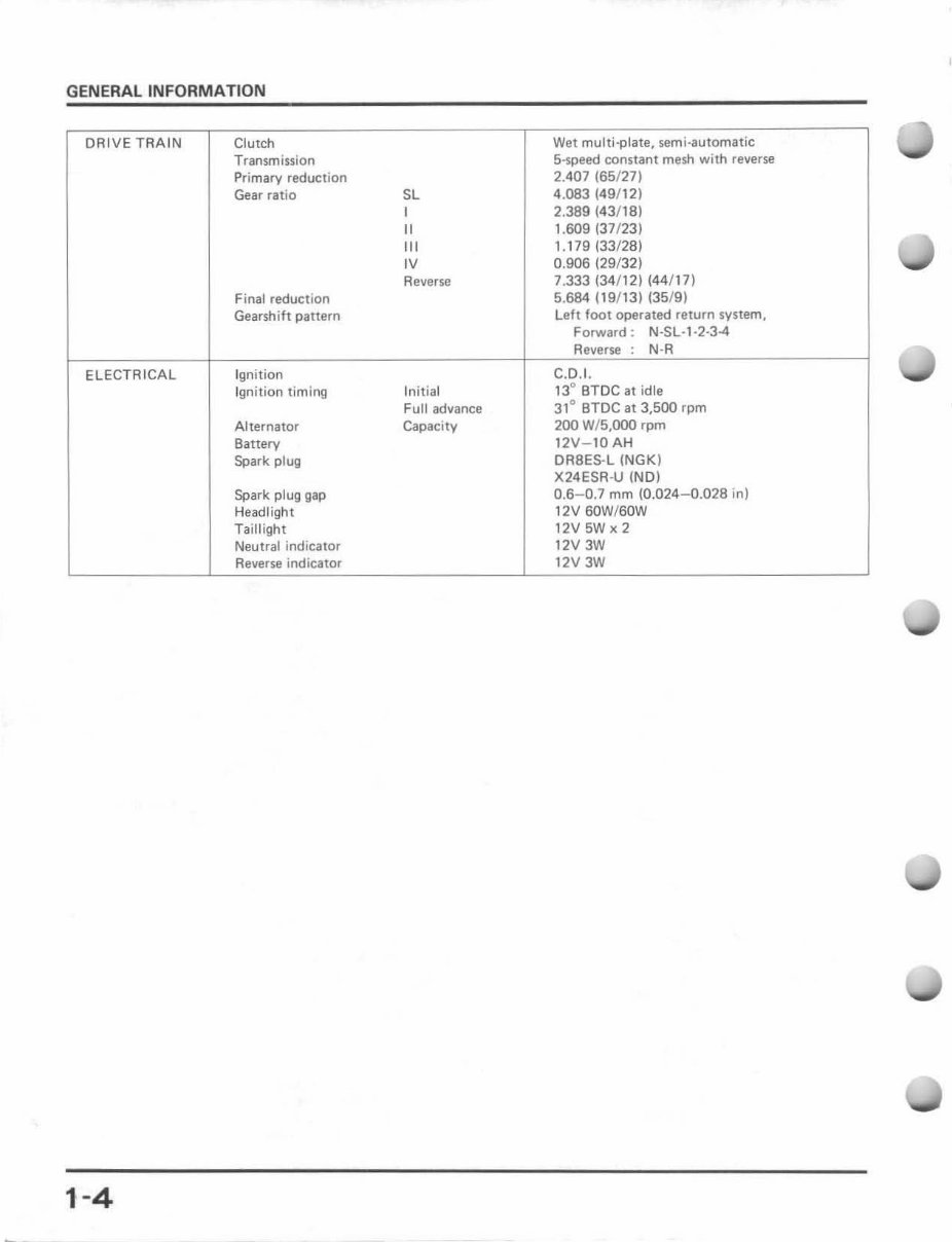 HONDA ATC 250ES BIG RED Workshop Manual 1985-1987 preview img 6