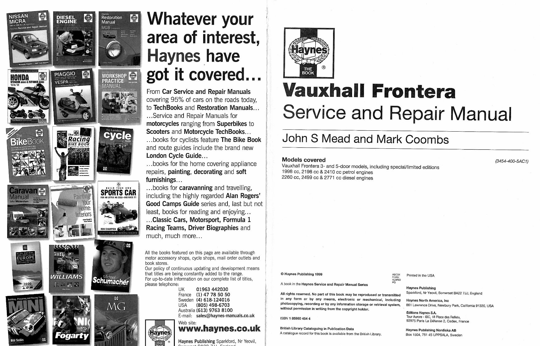 1994 Vauxhall Frontera Service & Repair Manual preview img 2
