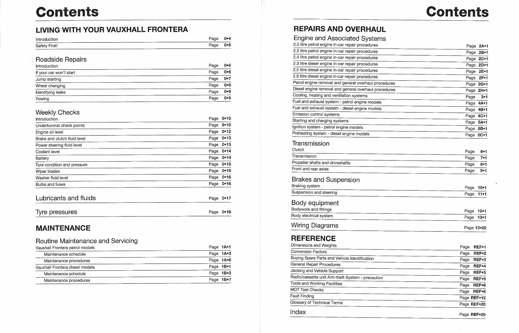 1994 Vauxhall Frontera Service & Repair Manual preview img 3