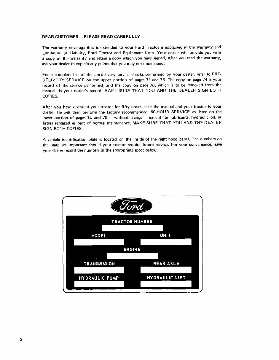 Ford 335 Industrial Tractors Owners Operators Maintenance Manual Ford Tractor preview img 5