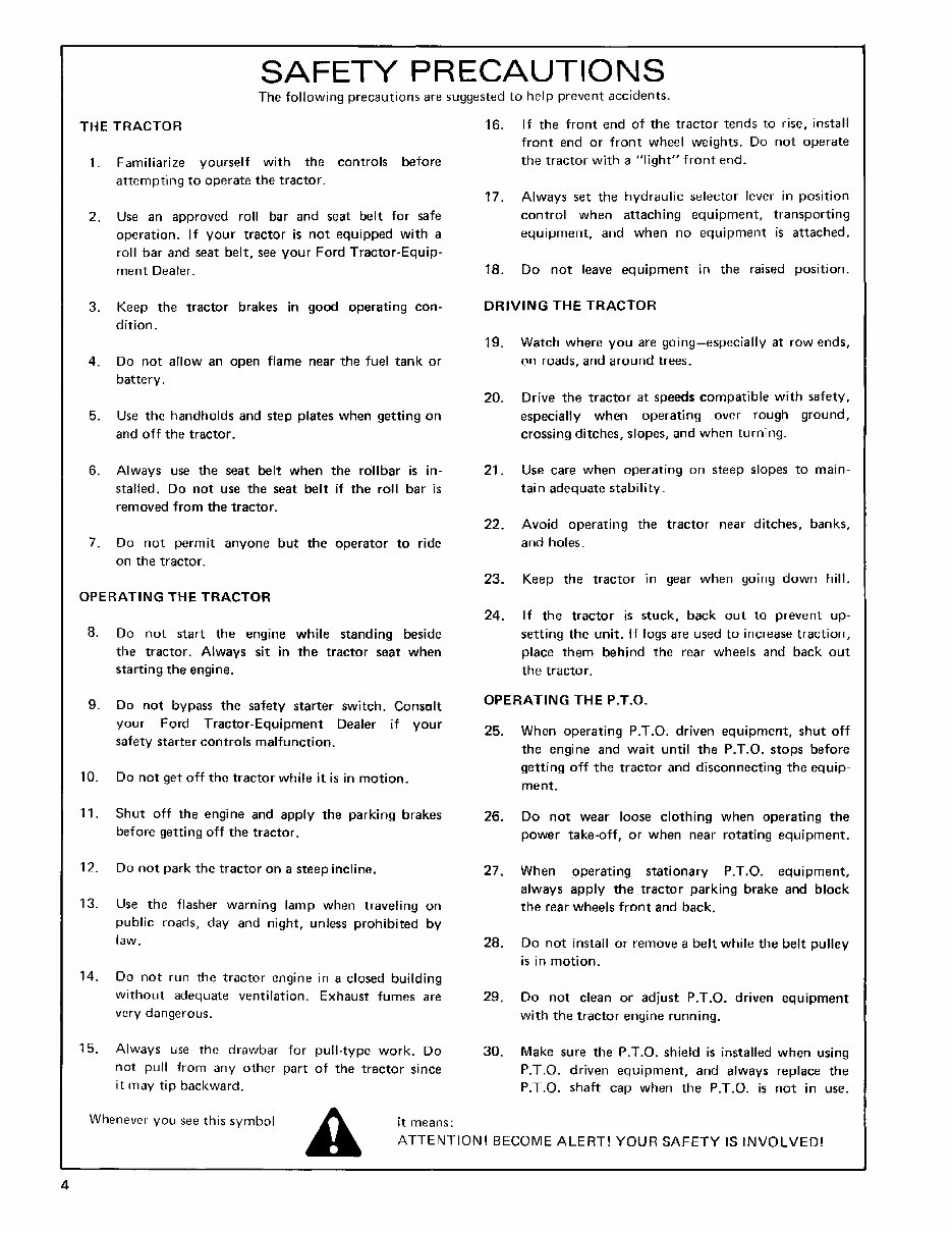 Ford 335 Industrial Tractors Owners Operators Maintenance Manual Ford Tractor preview img 7