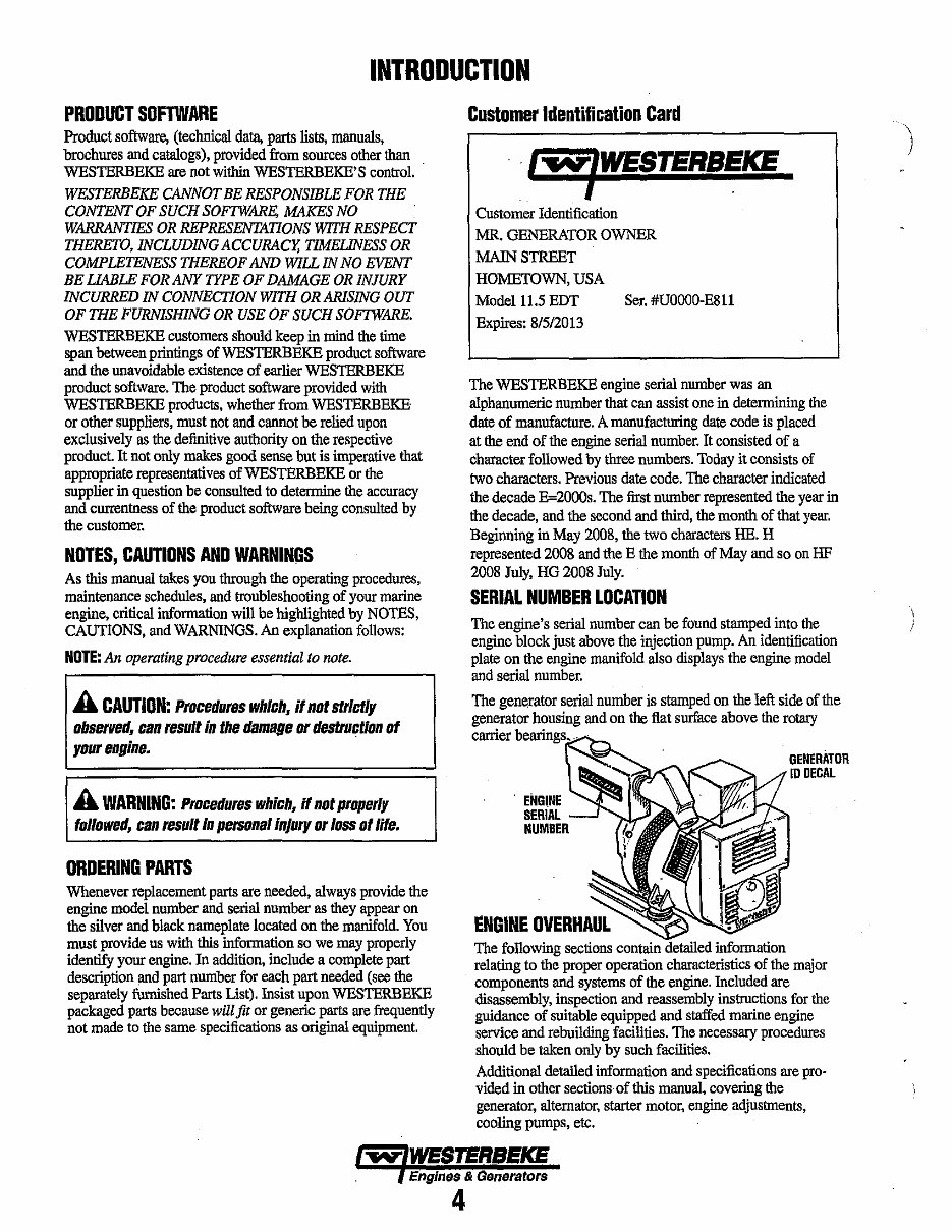 WESTERBEKE Multi-port ELECTRONIC FUEL INJECTION Marine GASOLINE Generator Single Phase*Factory Service / Repair/ Workshop Manual preview img 10
