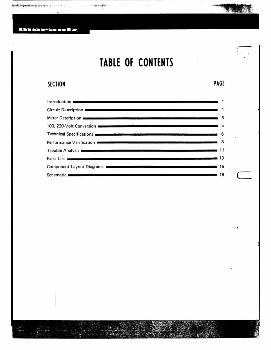 MARANTZ 250 STEREO POWER AMPLIFIER Repair Manual preview img 2