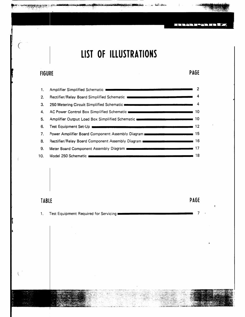 MARANTZ 250 STEREO POWER AMPLIFIER Repair Manual preview img 3