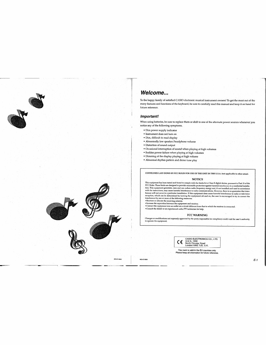 Service Manual CASIO CTK-601 ELECTRONIC KEYBOARD preview img 2