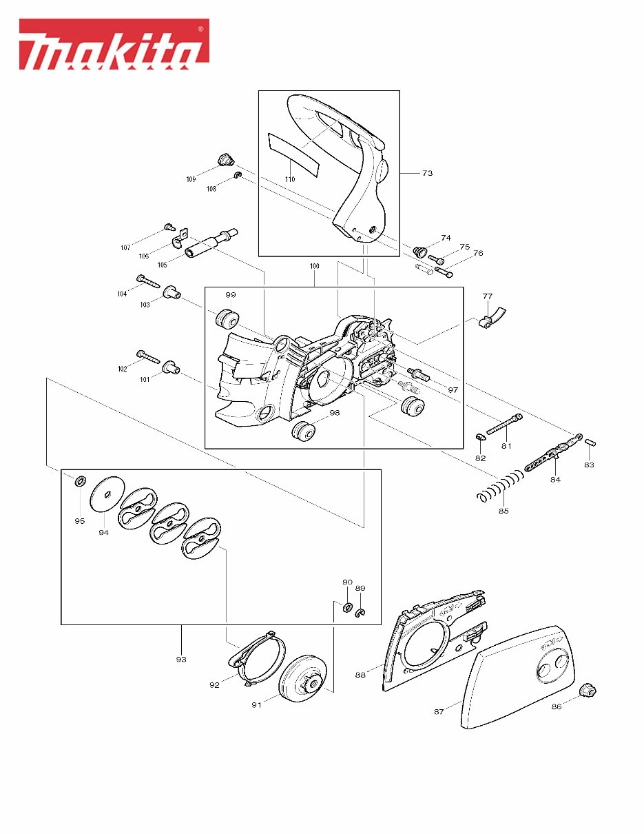 MAKITA DCS34 CHAINSAW Parts IPL Manual Exploded View preview img 4