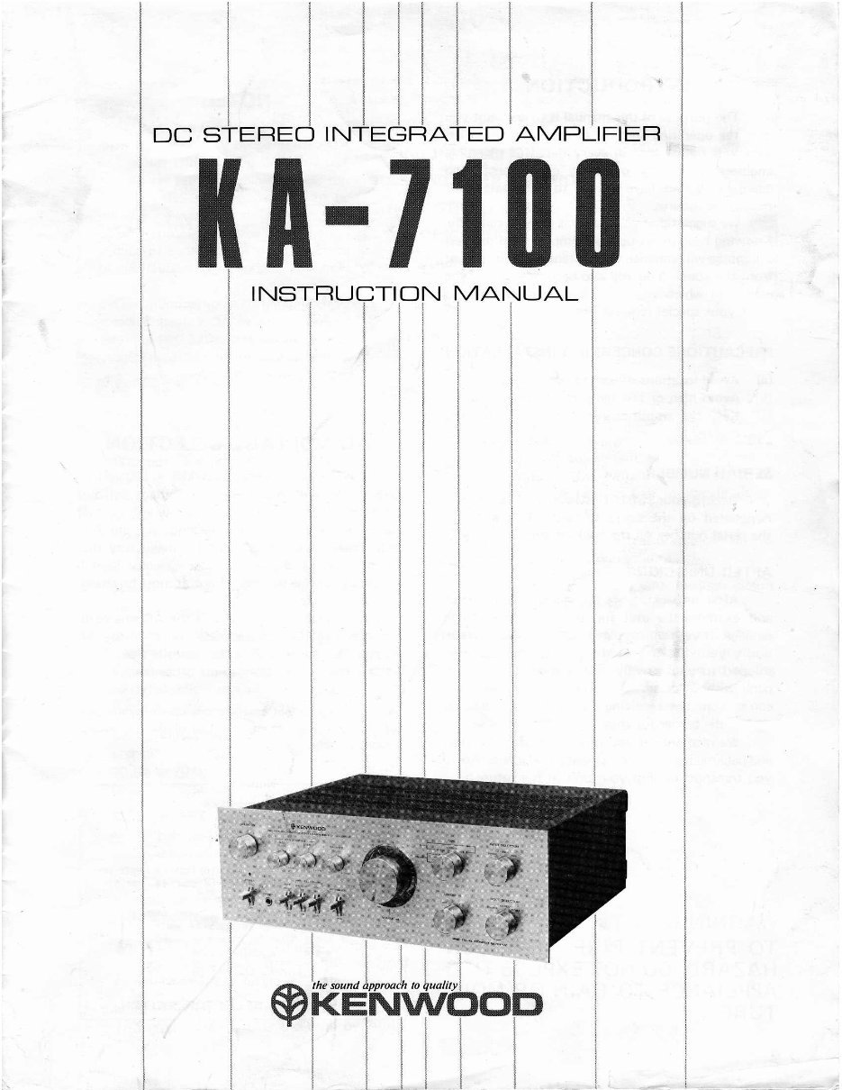 Kenwood KA-7100 Service Manual preview img 1