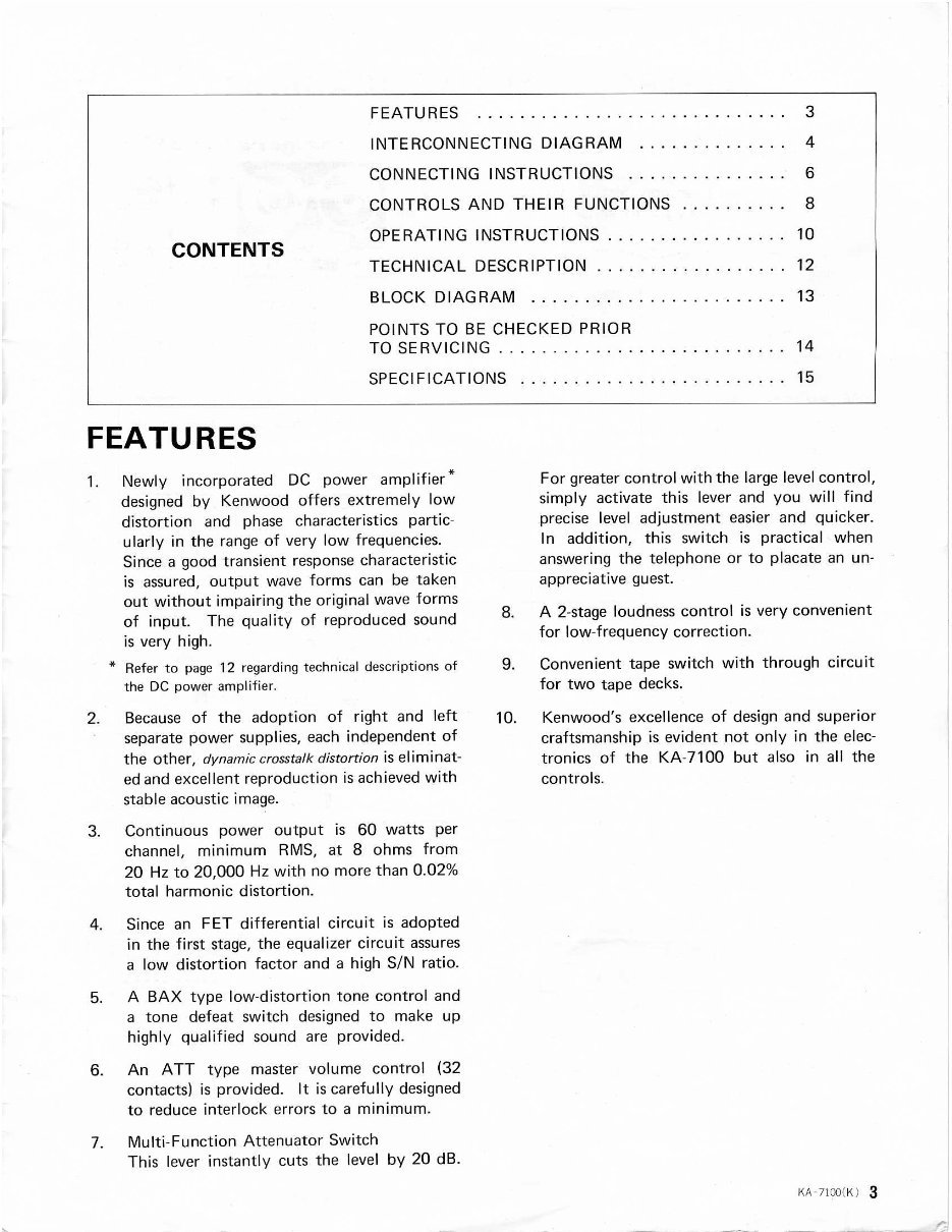 Kenwood KA-7100 Service Manual preview img 3