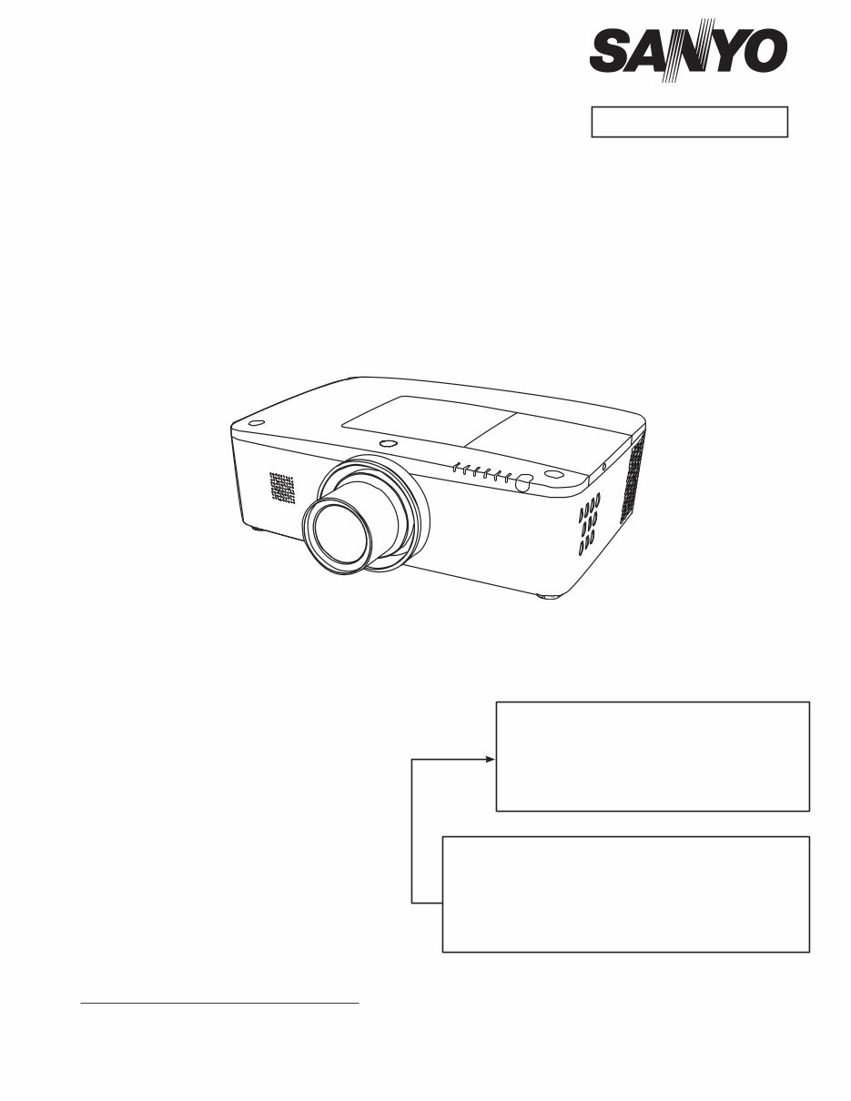Sanyo PLC-WM5500L Multimedia Projector Service Manual preview img 1