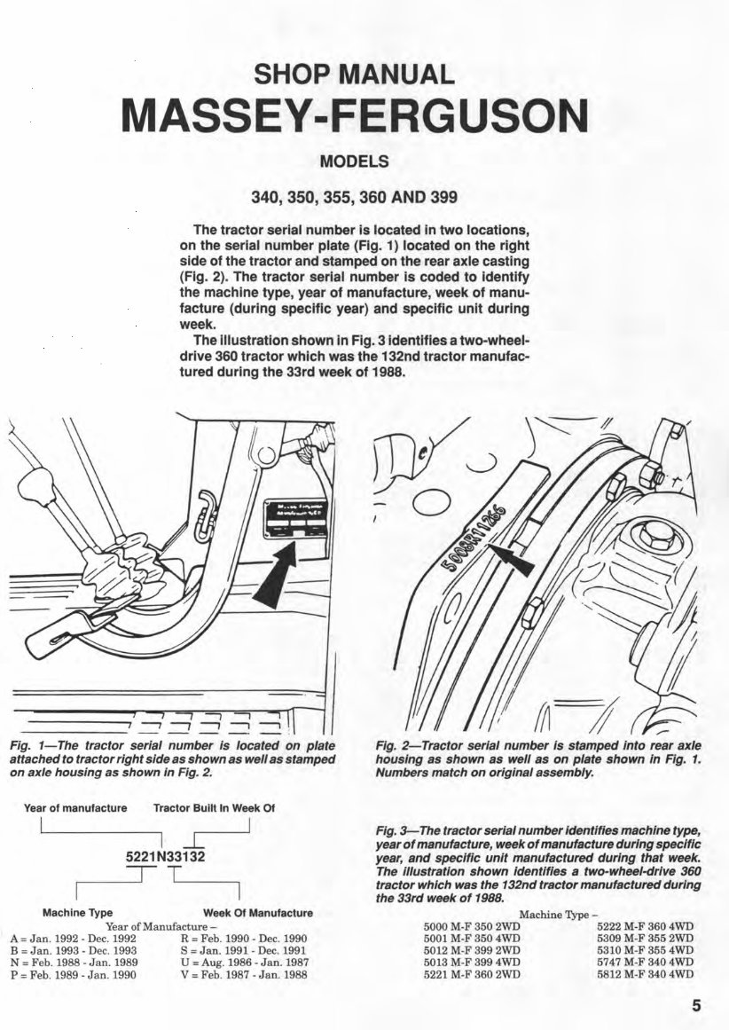 Massey Ferguson MF350 Tractor OEM Service & Repair Manual preview img 2