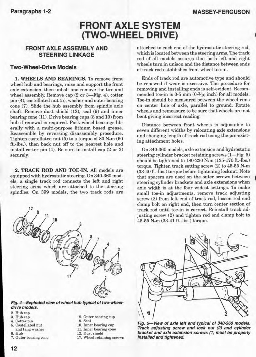 Massey Ferguson MF350 Tractor OEM Service & Repair Manual preview img 9